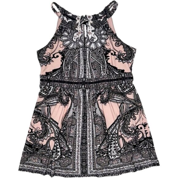 INC International Concepts Halter Top Pink Black Paisley Print S - Picture 1 of 8